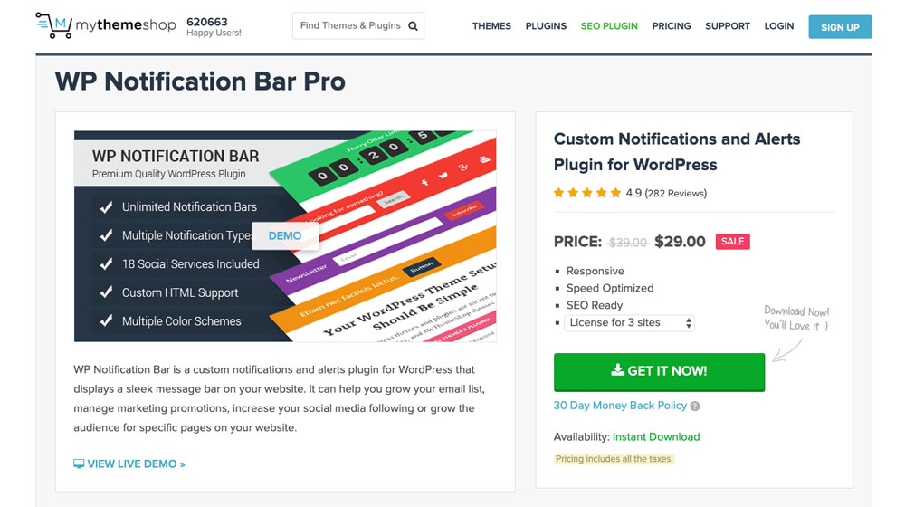 WP Notification Bar Plugin