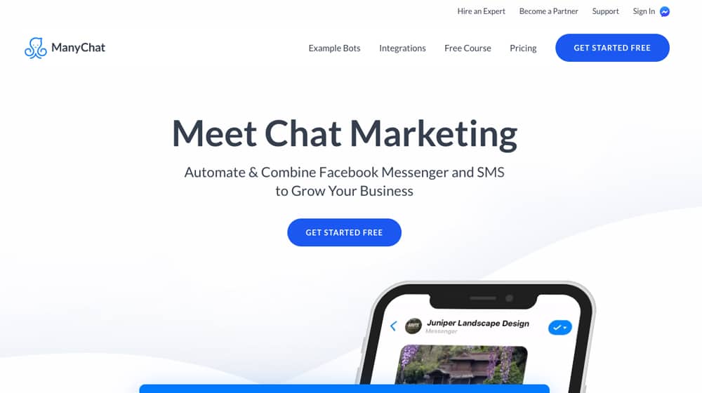 ManyChat Homepage