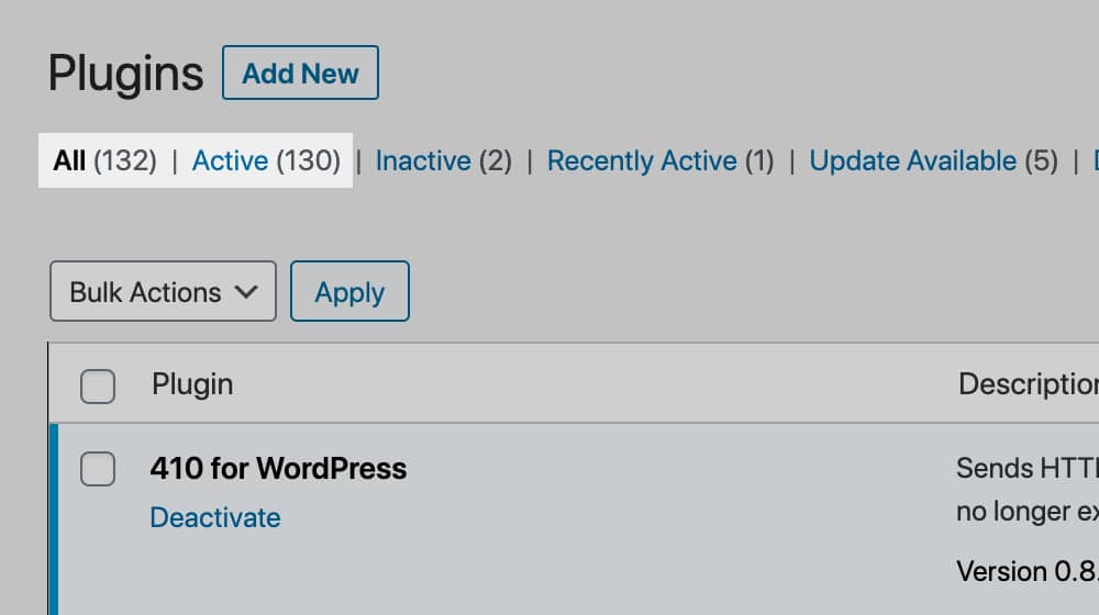 Too Many WordPress Plugins