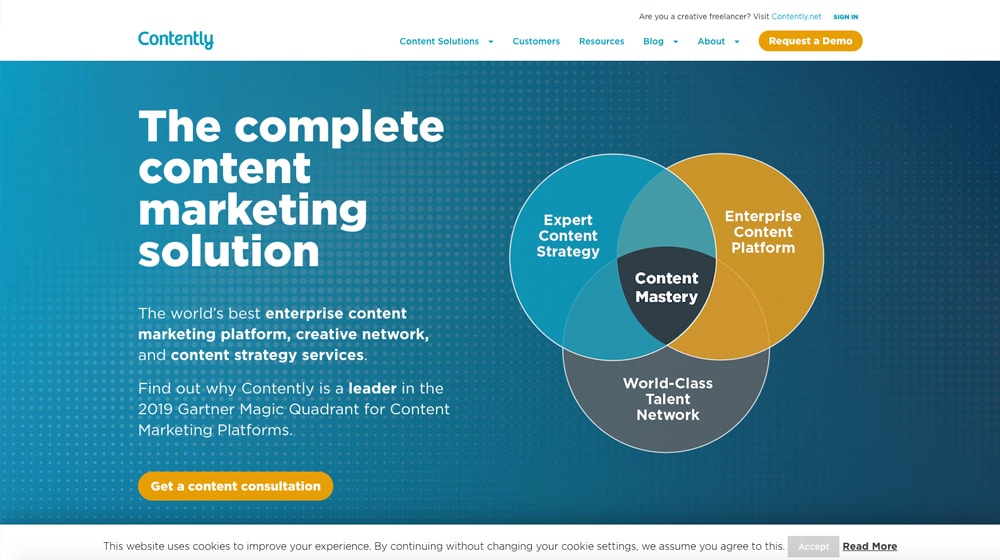 Contently Homepage