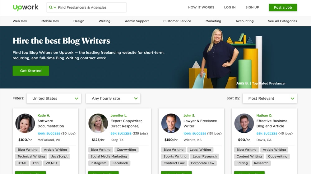 Example Job Board on Upwork