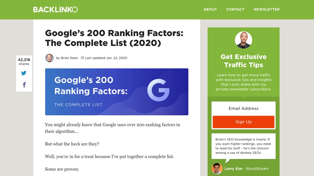 Google Ranking Factor