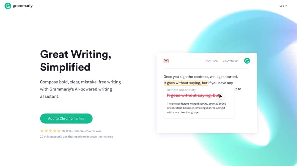 Grammarly Homepage