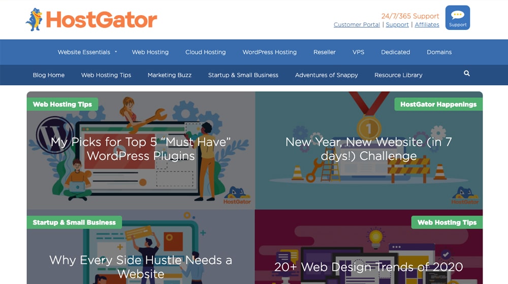 Hostgator Blog Homepage