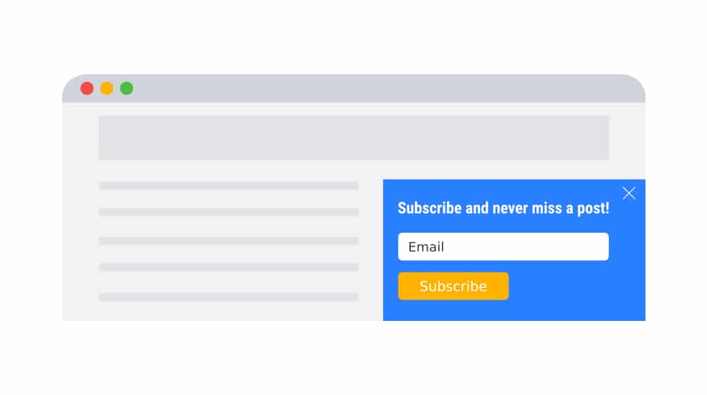 Newsletter Signup on Page