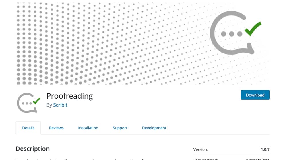 Proofreading WordPress Plugin