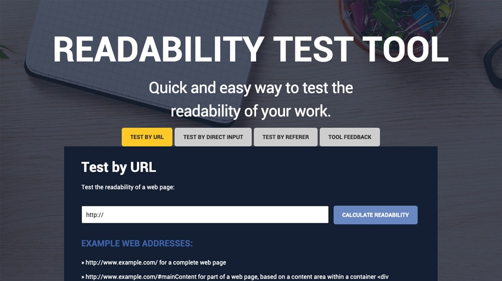 Readability Test Tool