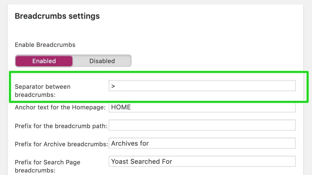 Yoast Breadcrumbs