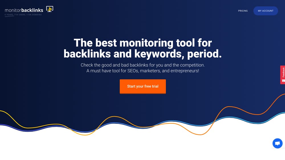 MonitorBacklinks Homepage