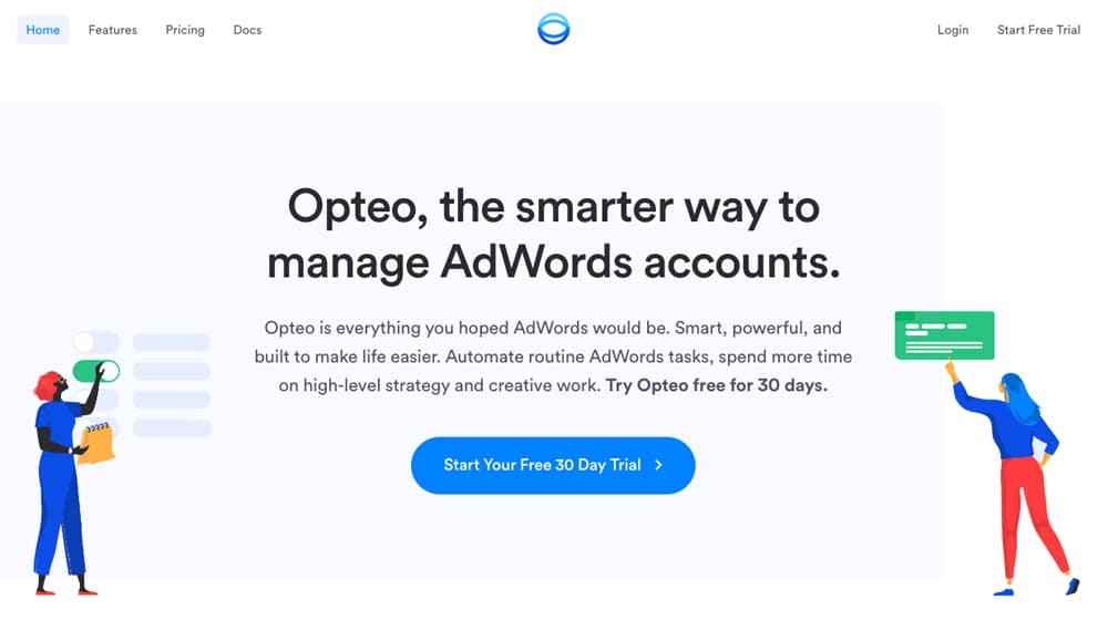 Opteo Homepage