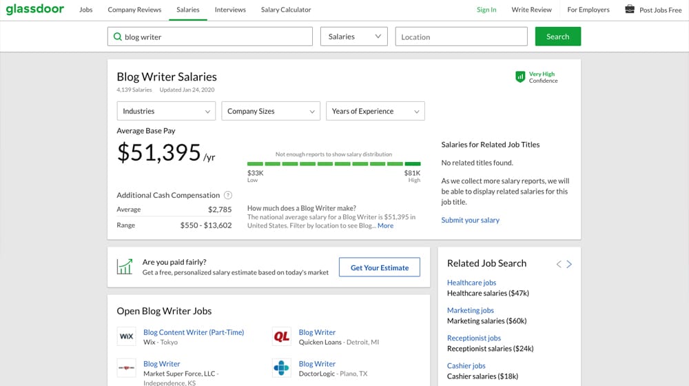 Glassdoor Homepage