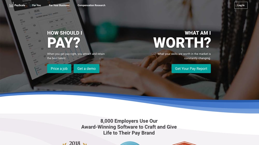 PayScale Homepage