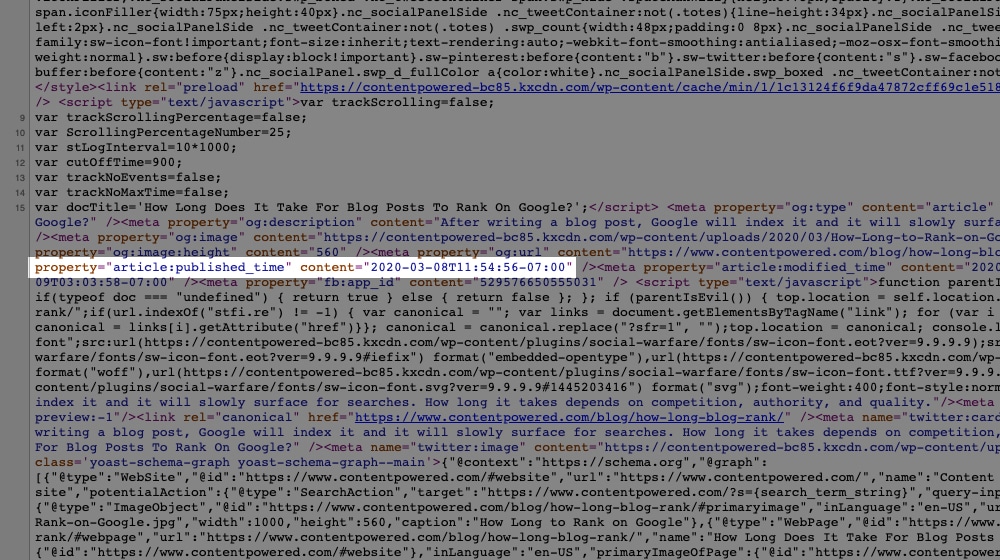 Published Time Blog Post Source Code