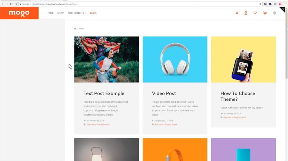 Shopify Blog Example