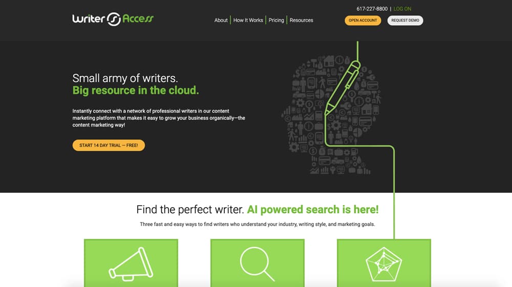 Writers Access Homepage