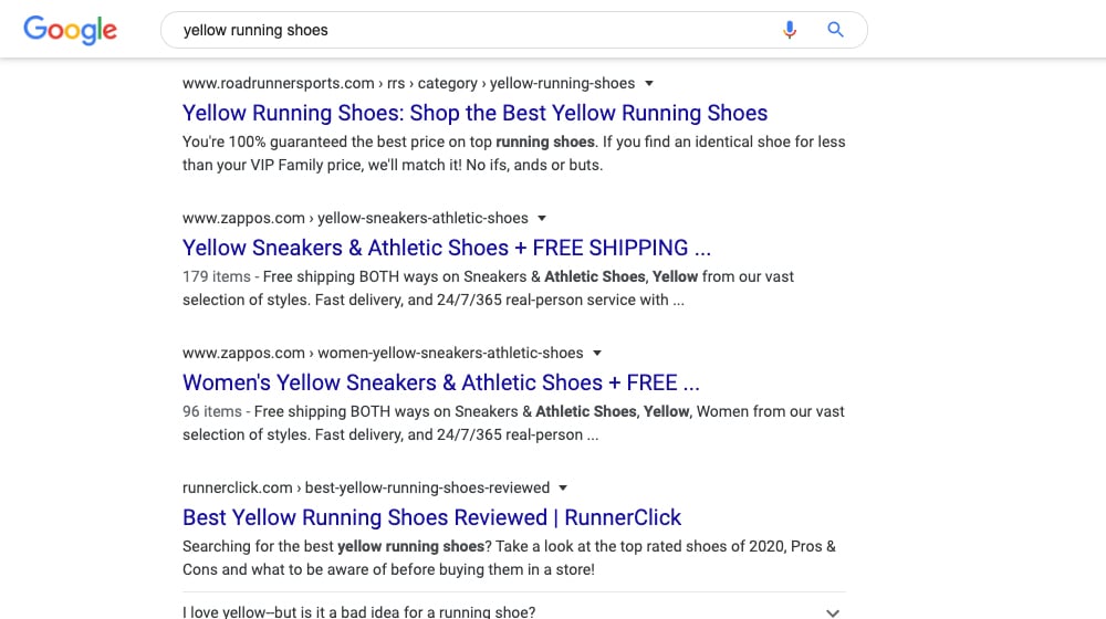 Yellow Running Shoes