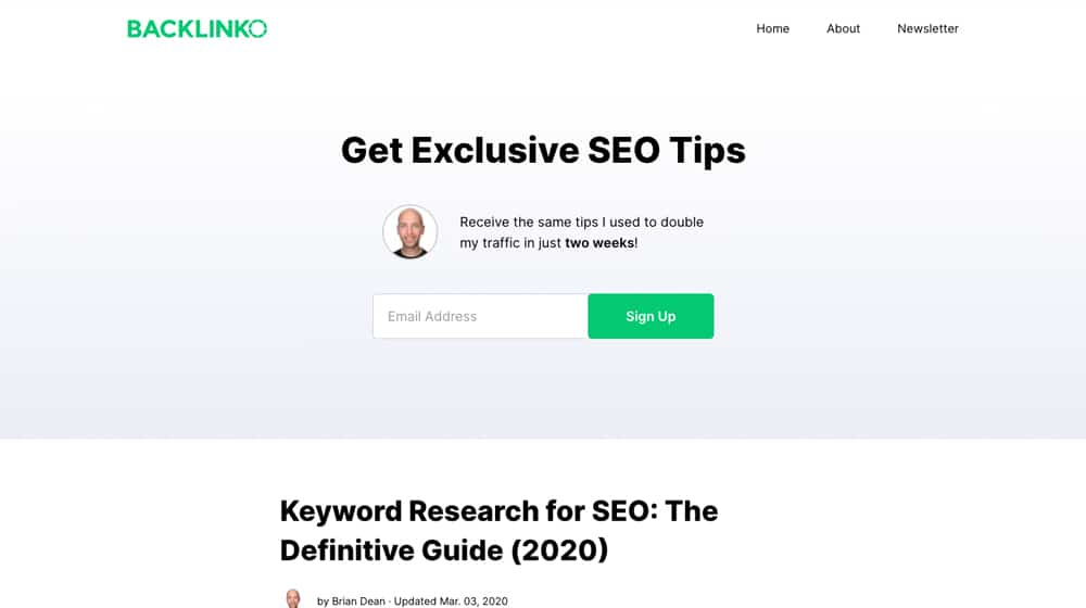Backlinko Homepage