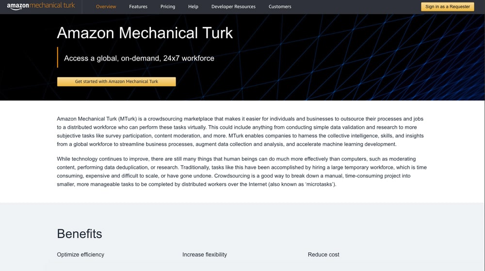MTurk Website