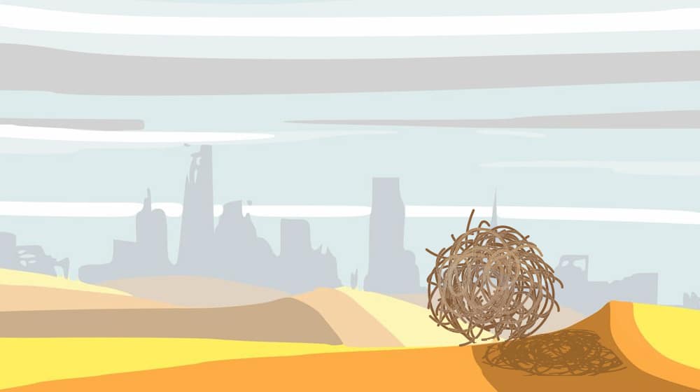 Tumbleweed in the Desert