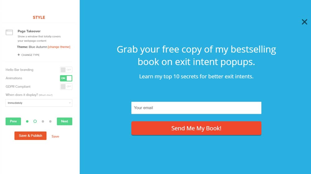 Send My Book Popup