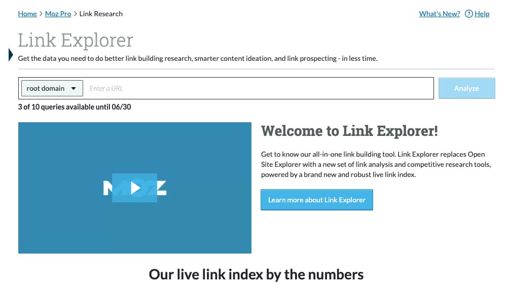 Link Explorer Site