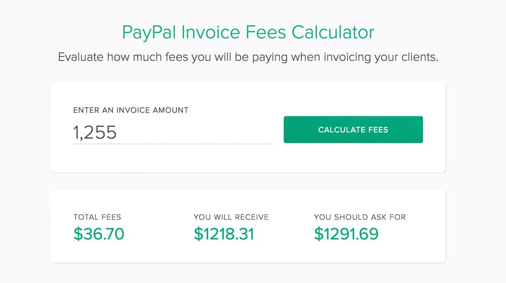 PayPal Fee Calculator