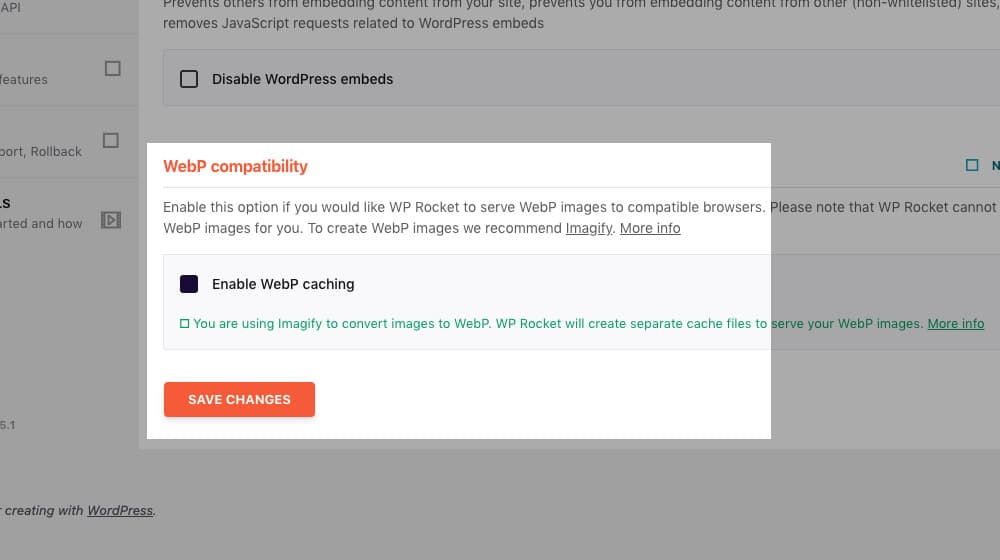 Webp Compatible with WP Rocket