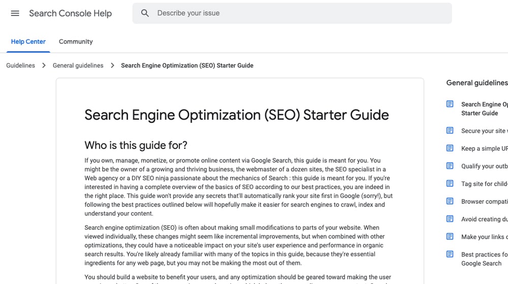 Google Starter Guide