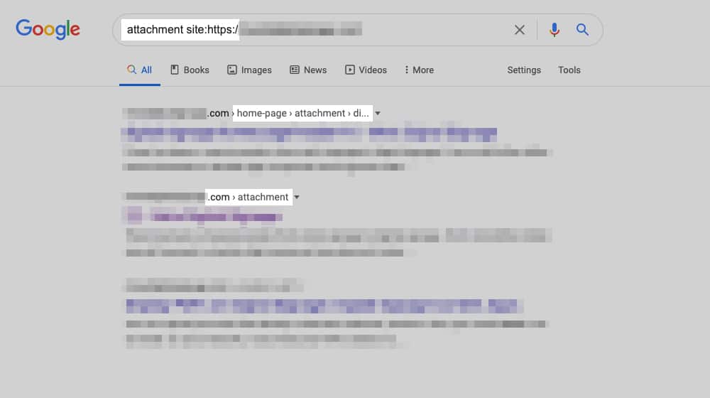 Attachment Pages Indexed