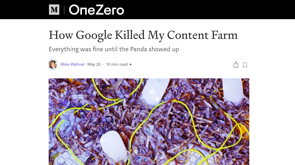 Google Killed Content Farm