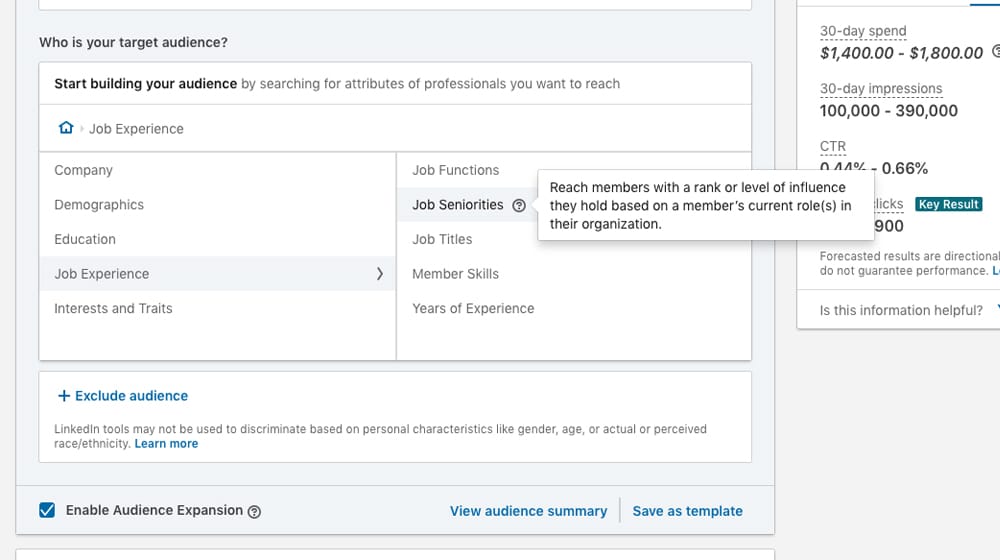 Targeting Option Example