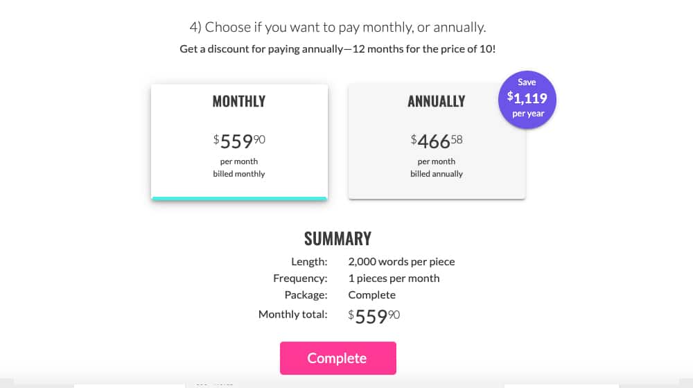 Verblio Pricing