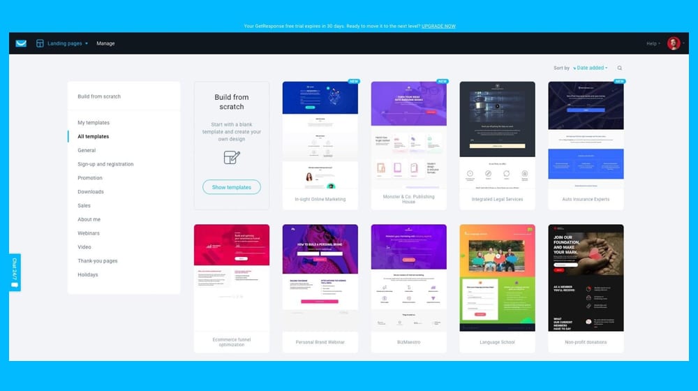 GetResponse Landing Pages