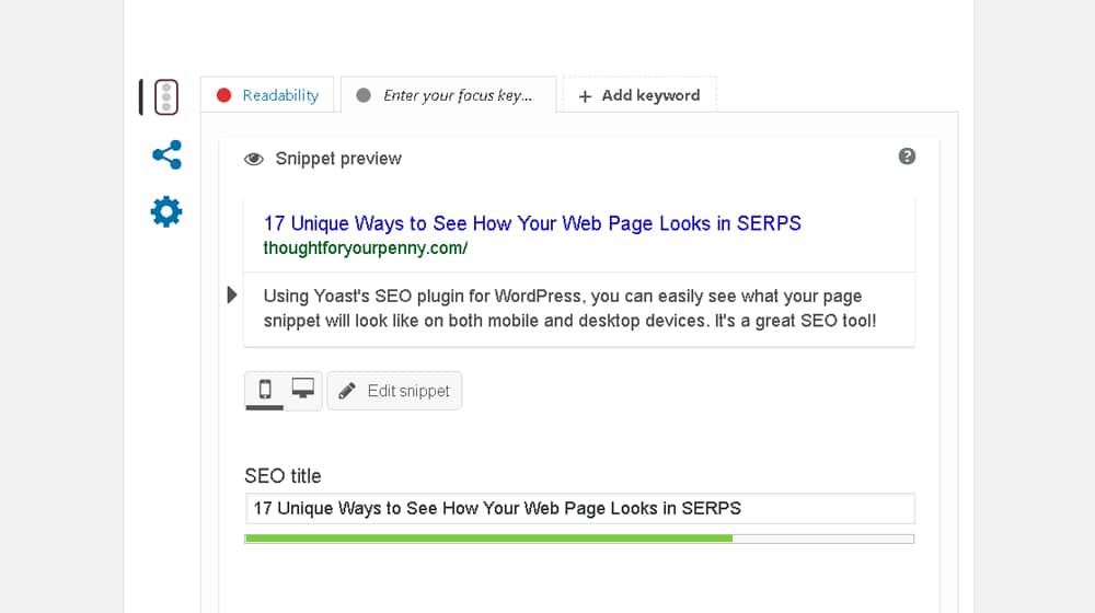 How Web Page Looks in SERPs