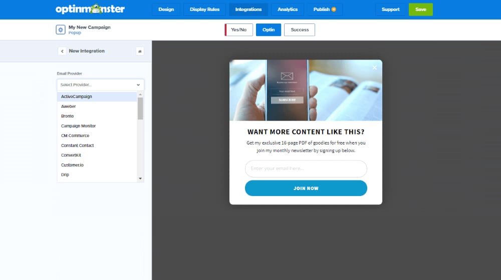 OptinMonster Page Builder