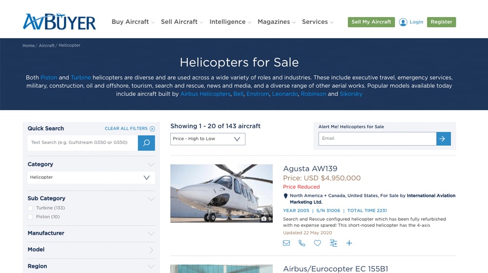 Helicopter Sale
