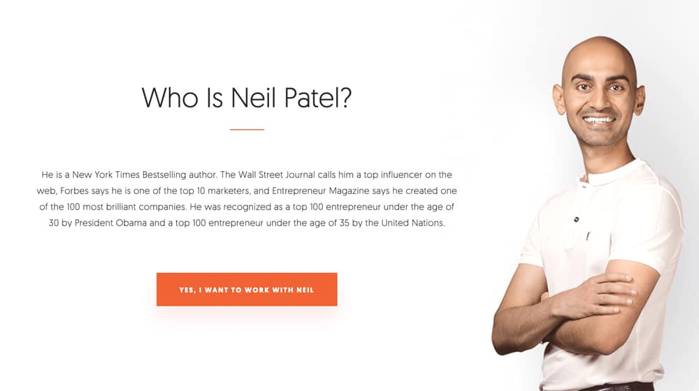 Neil Patel About Page