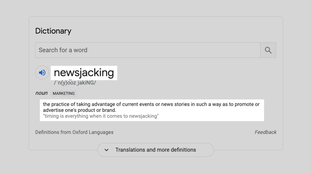 Newsjacking Definition