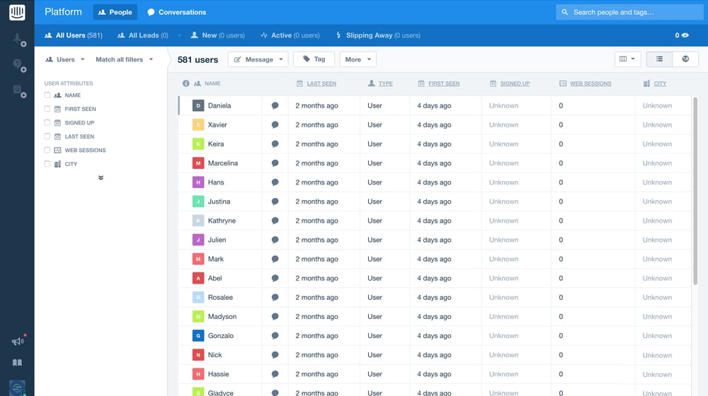 Intercom Dashboard