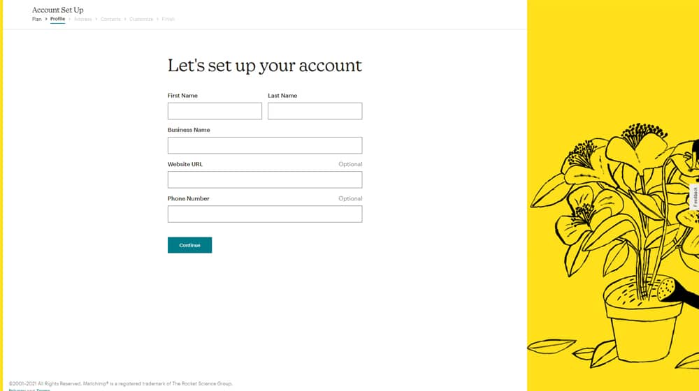 Creating a Mailchimp Account