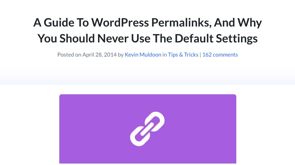 Default Permalinks Guide