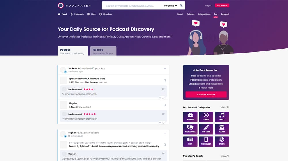 Podchaser Submit Page