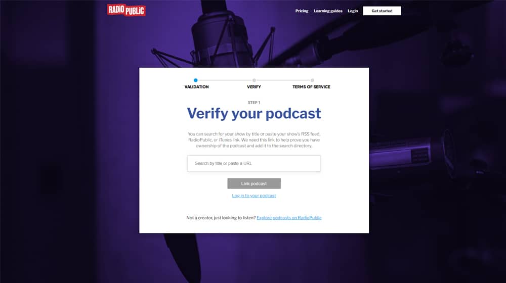 Radio Public Verify Page