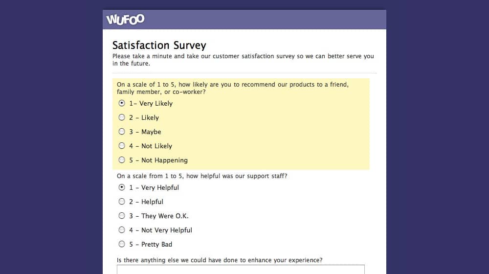 Satisfaction Survey