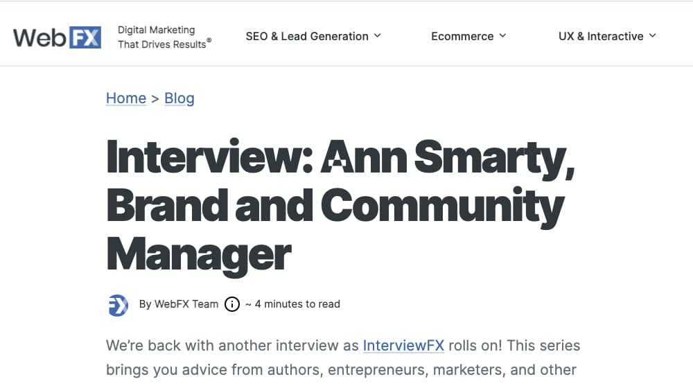 Ann Smarty Interview