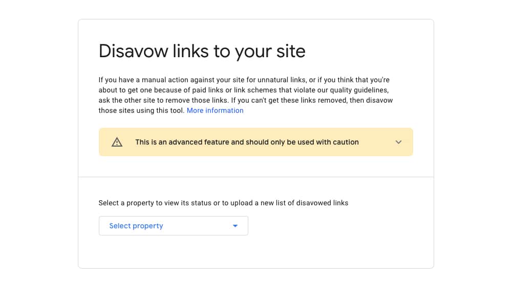 Disavow Links on Google