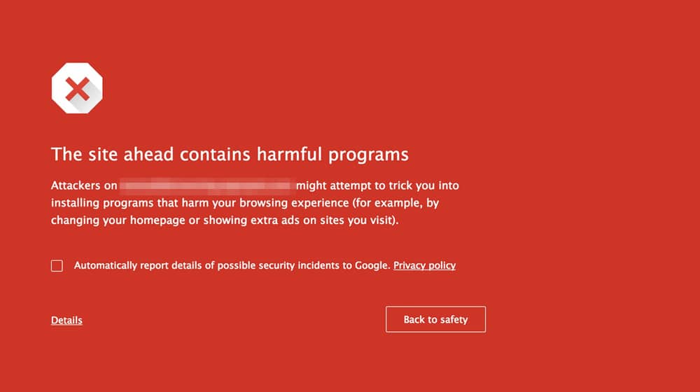 Google Ads Malware Warning