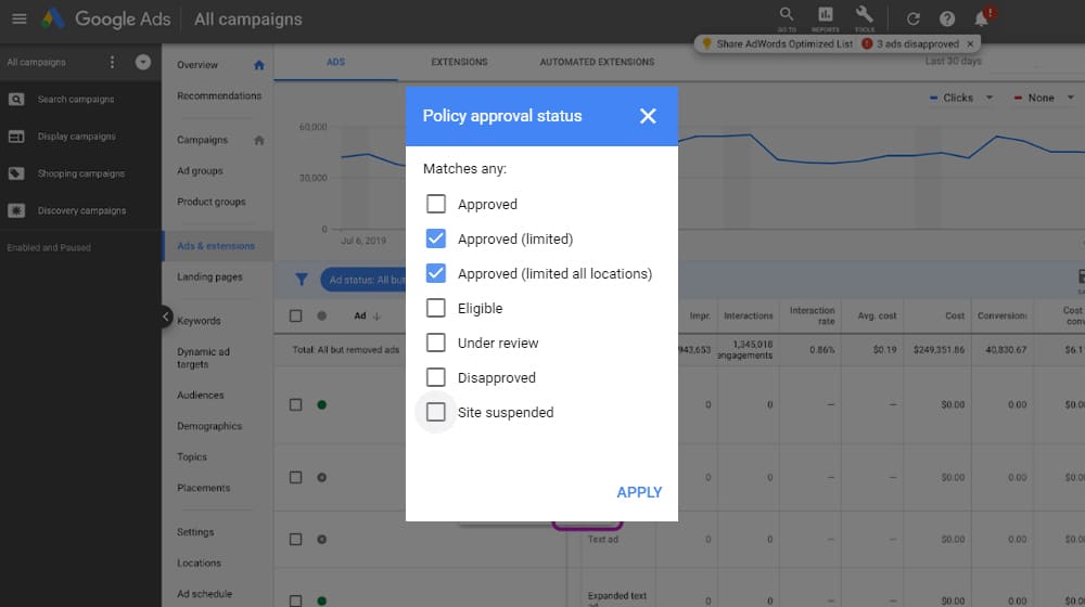 Policy Approval Status