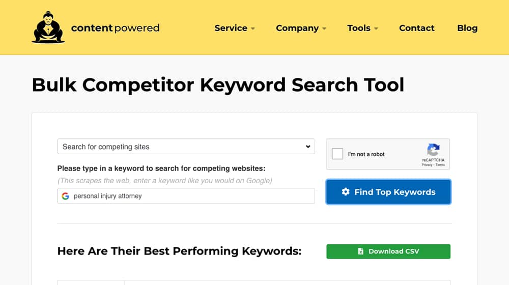 Competitor Search Tool