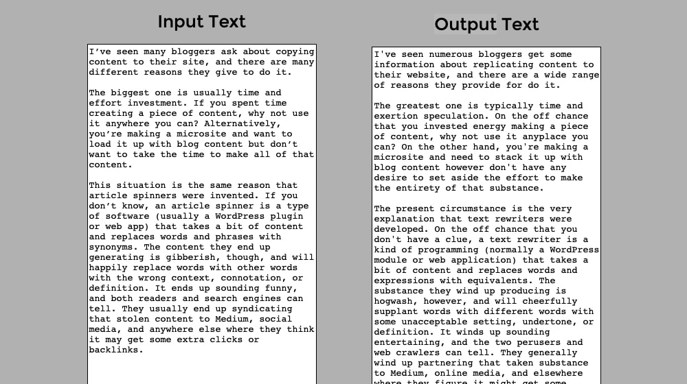 Article Spinner Example